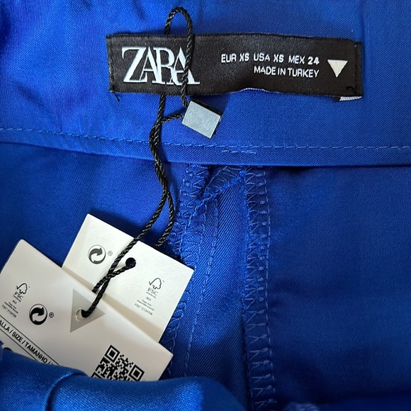 NWT Zara Full Length Satin Effect Wide Leg Trousers Pants - Picture 15 of 15